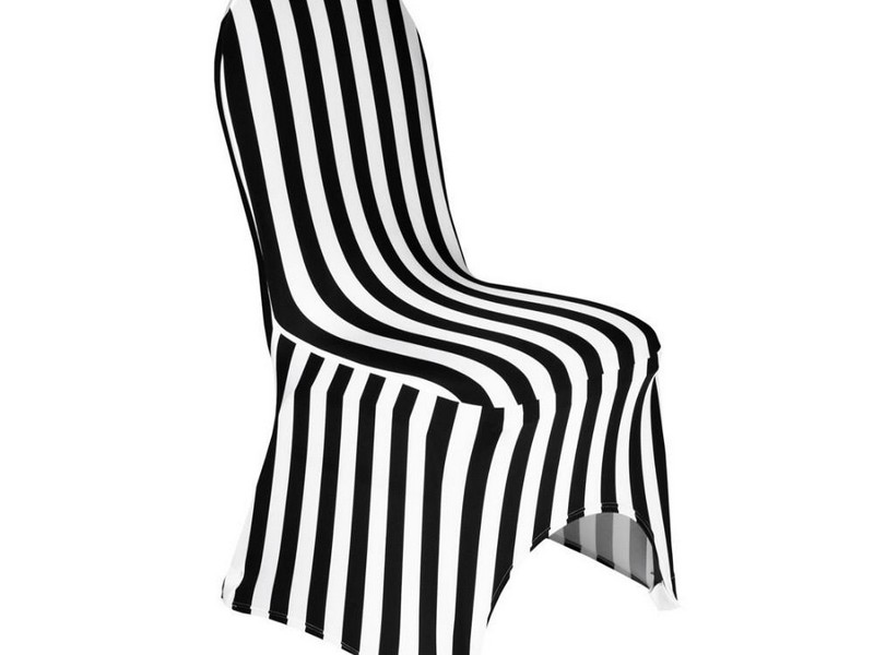 Black And White Striped Chair Slipcover