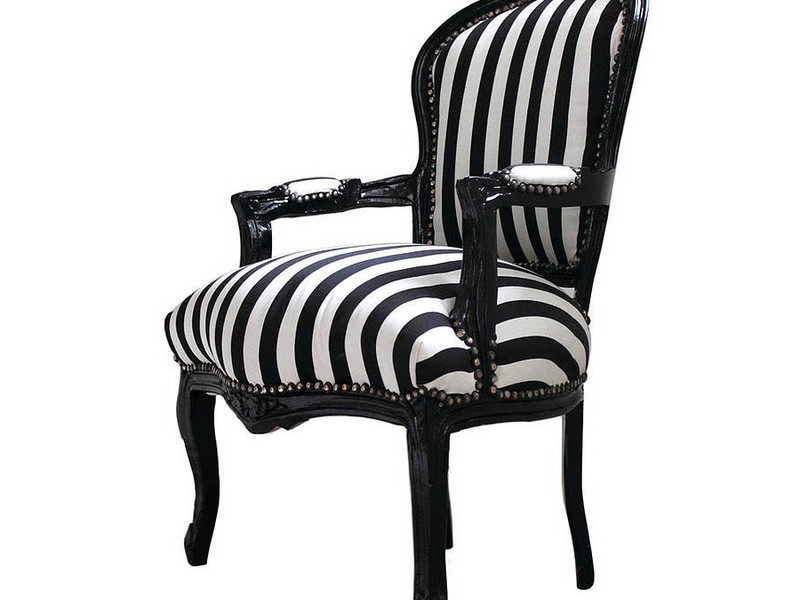 Black And White Striped Chair