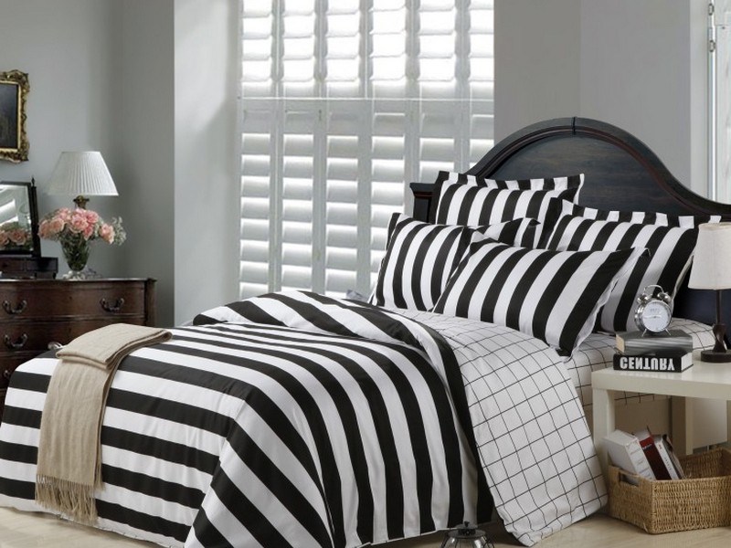 Black And White Striped Duvet Cover Full