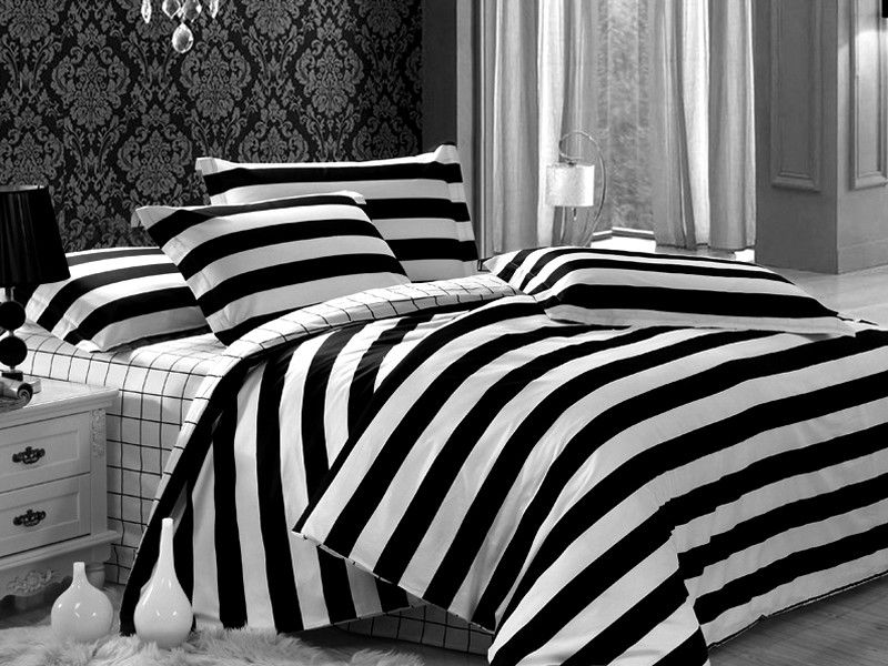 Black And White Striped Duvet Cover King