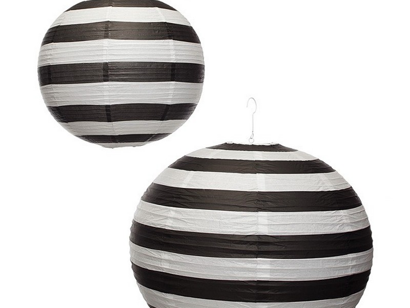 Black And White Striped Paper Lanterns