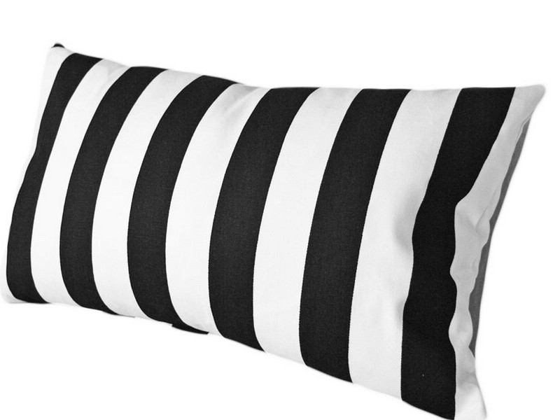 Black And White Striped Pillows