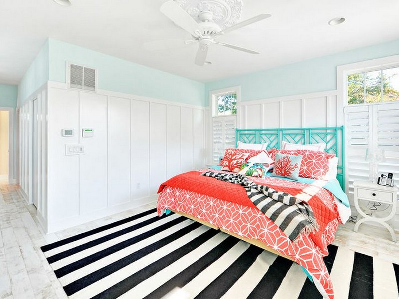 Black And White Striped Rug Bedroom