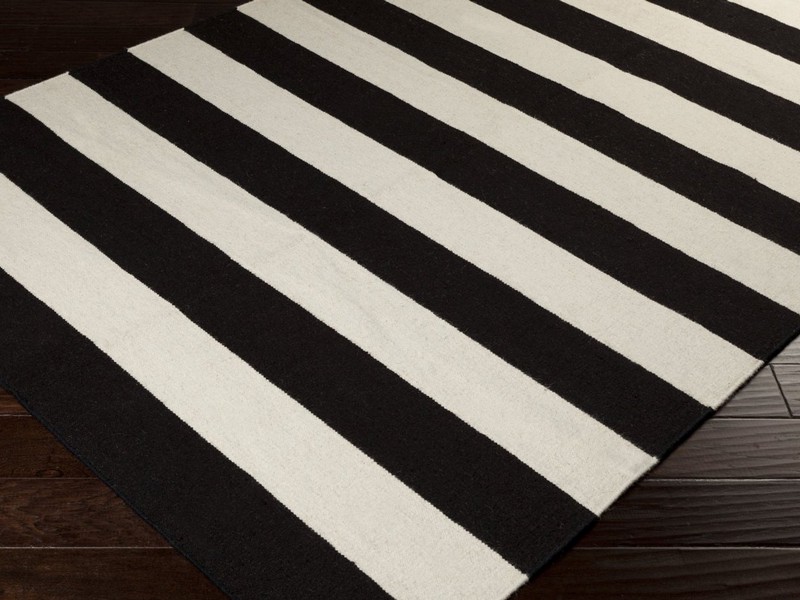 Black And White Striped Rug Runner