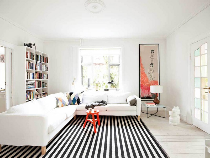 Black And White Striped Rug Target