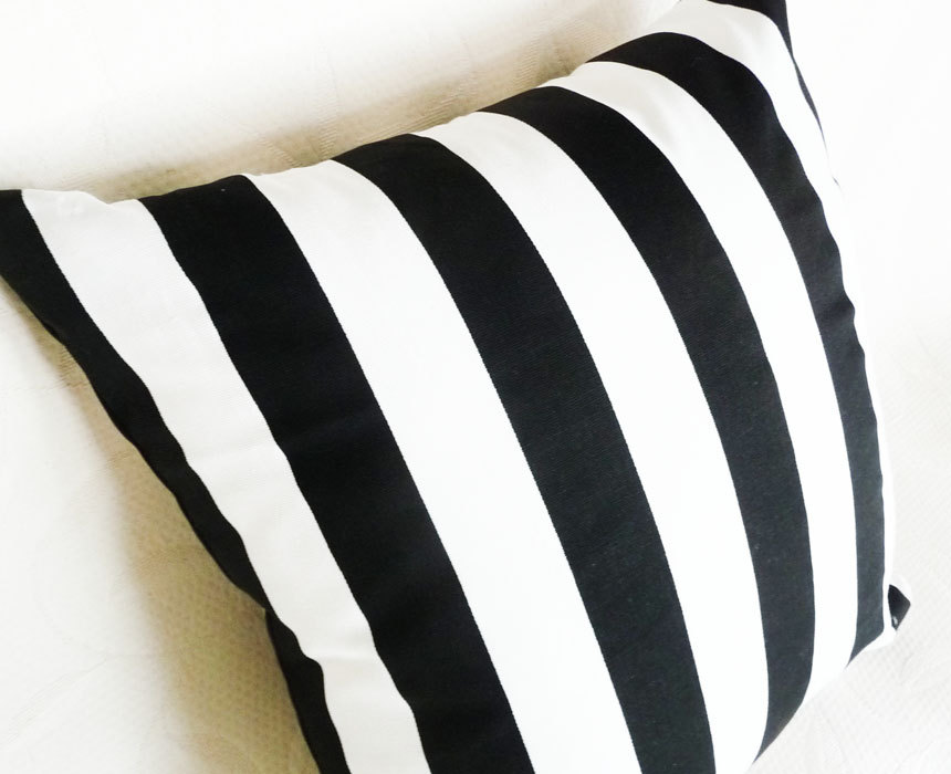 Black And White Striped Throw Pillows