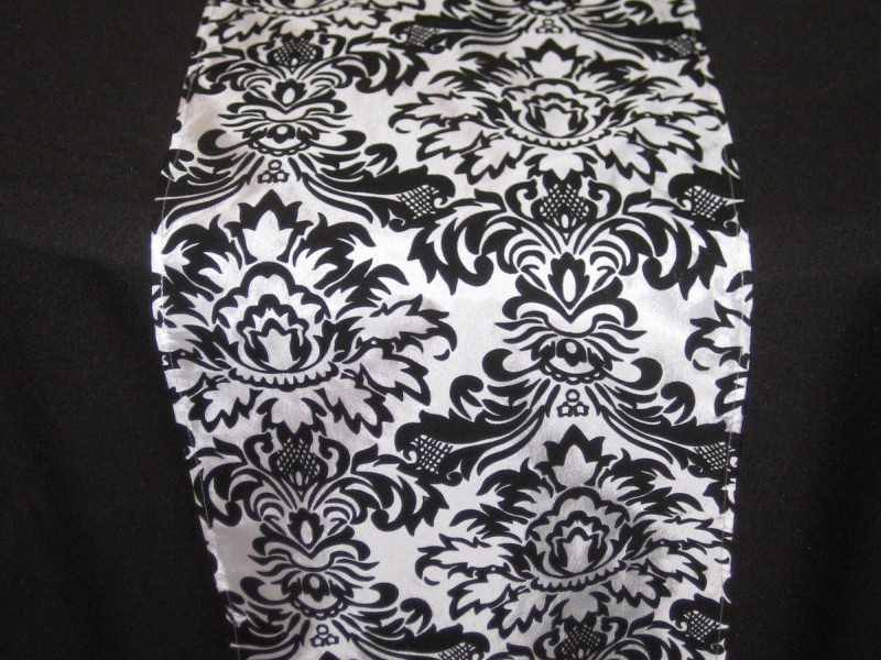 Black And White Table Runners