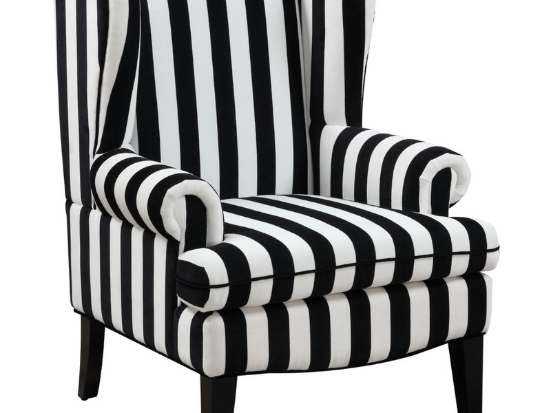 Black And White Wingback Chair