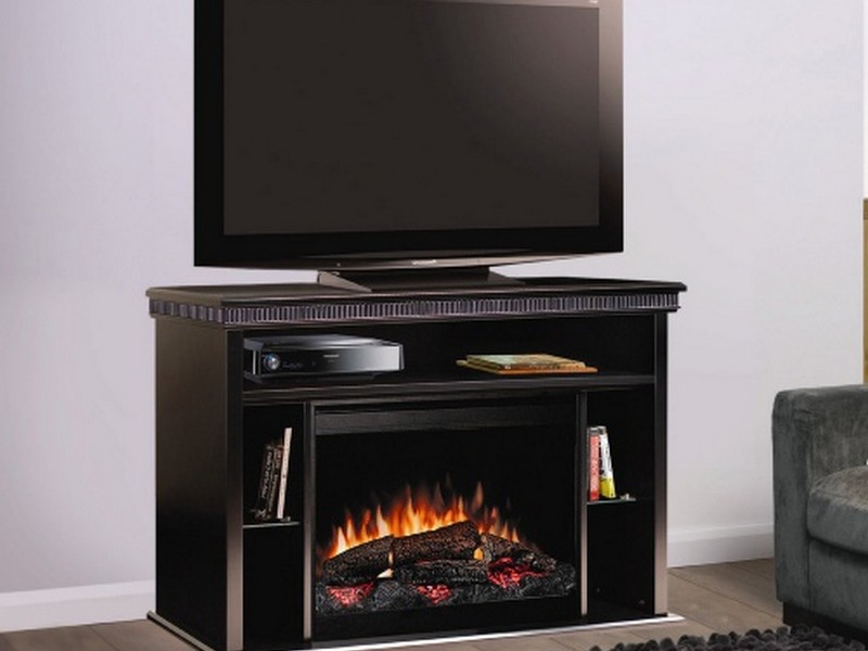 Black Electric Fireplace Tv Stand