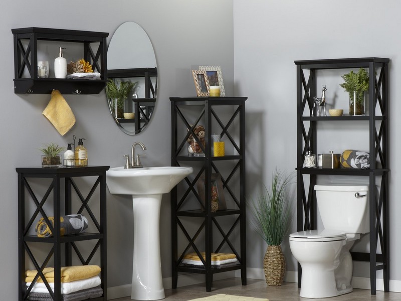 Black Etagere Bathroom