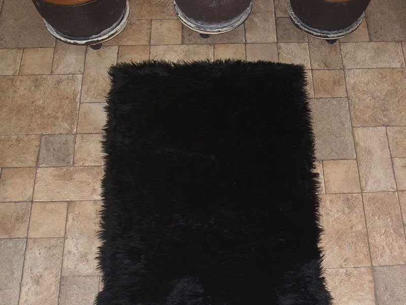 Black Fur Rug