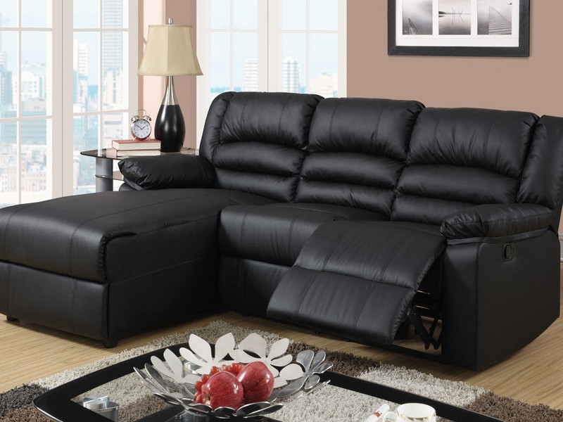 Black Leather Reclining Couch