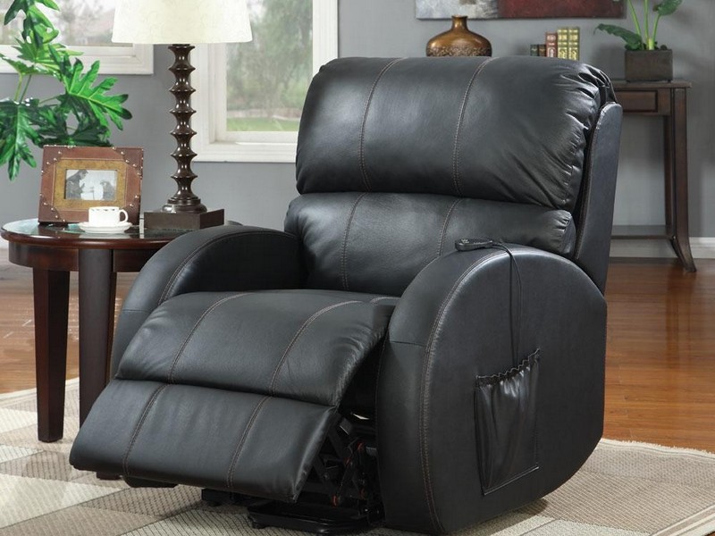 Black Leather Rocker Recliner