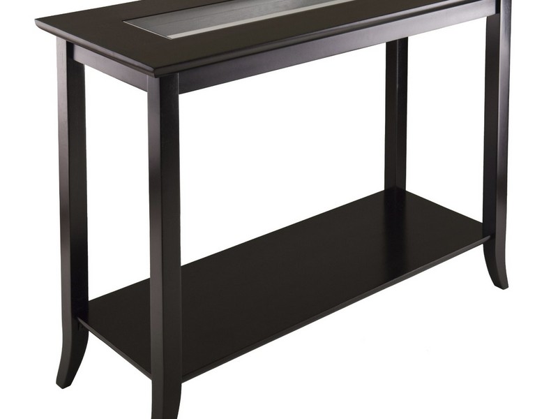 Black Marble Top Console Table