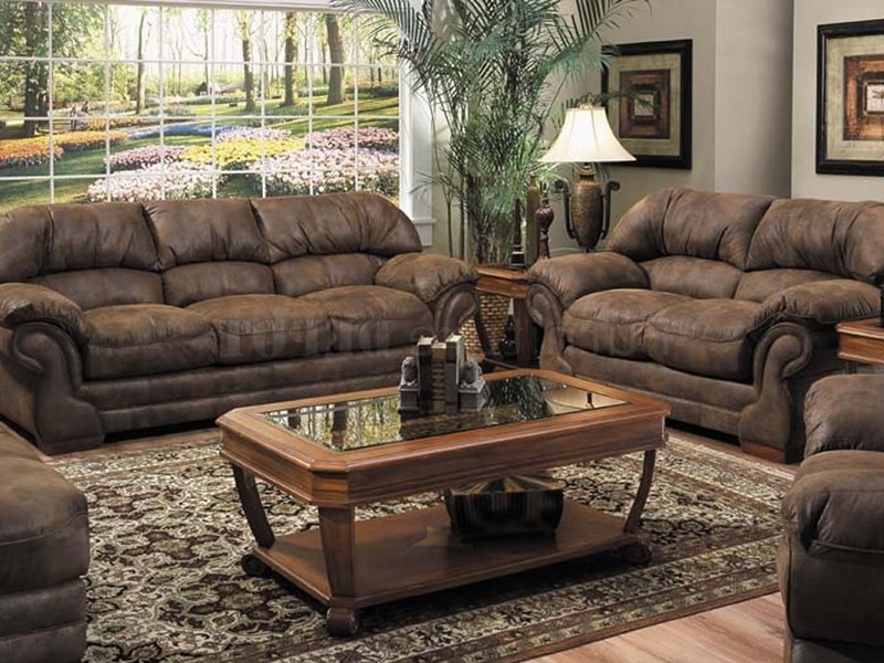 Black Microfiber Reclining Sofa And Loveseat