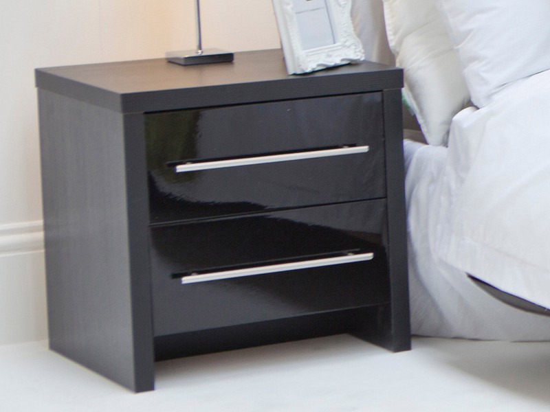 Black Modern Nightstand