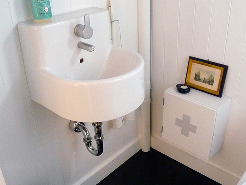 Black Penny Tile Bathroom