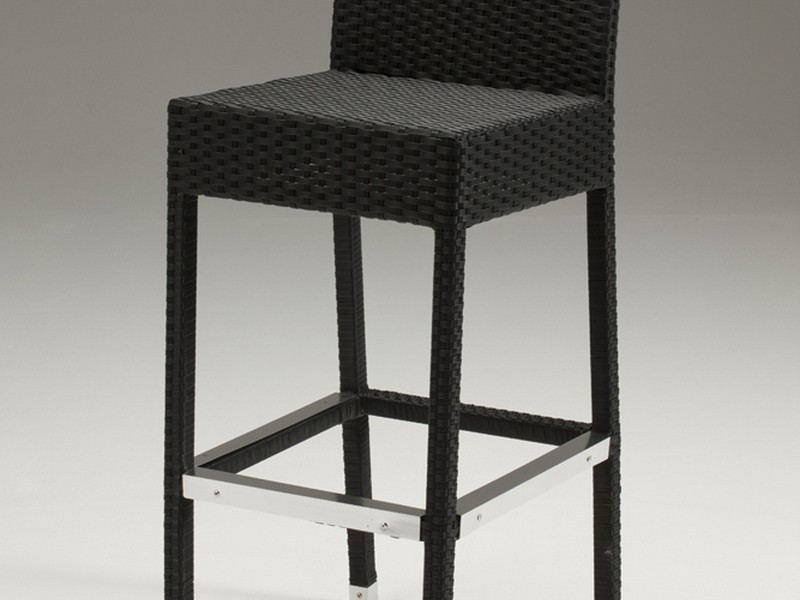 Black Rattan Bar Stools