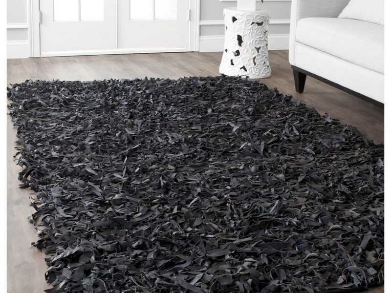 Black Shag Area Rug