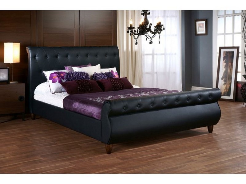 Black Sleigh Bed Queen