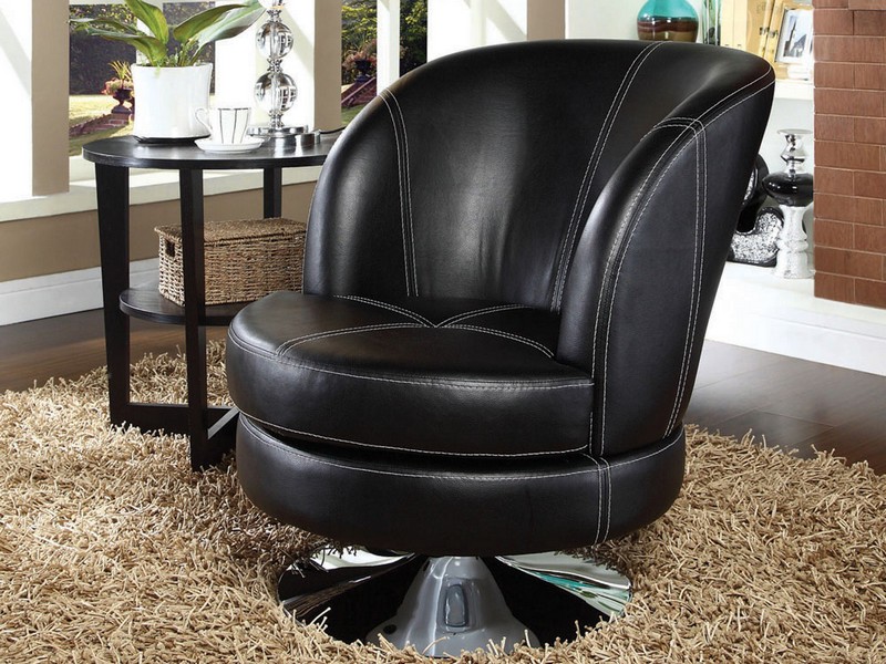 Black Swivel Accent Chair