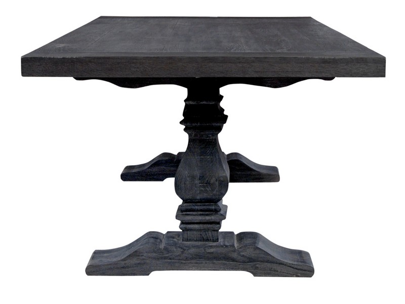 Black Trestle Dining Table