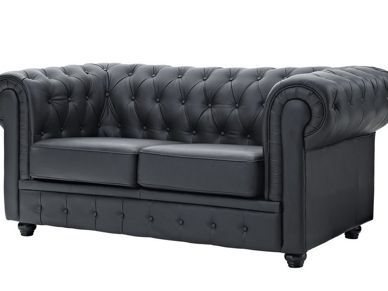 Black Tufted Sofa