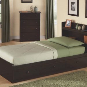 Black Twin Bed With Storage Drawers