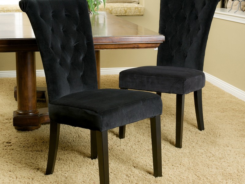 Black Velvet Dining Chairs