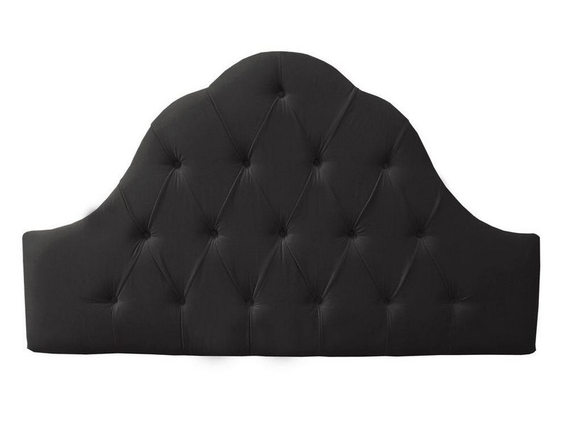 Black Velvet Tufted Headboard