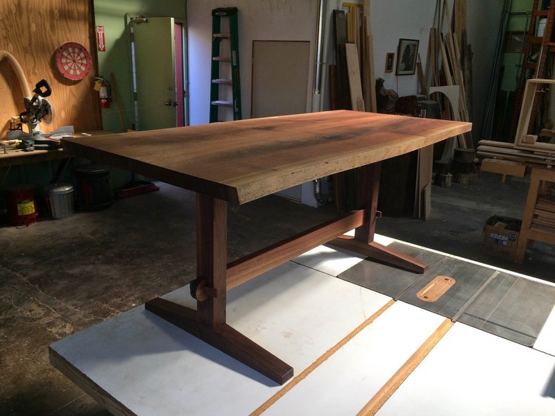 Black Walnut Trestle Table