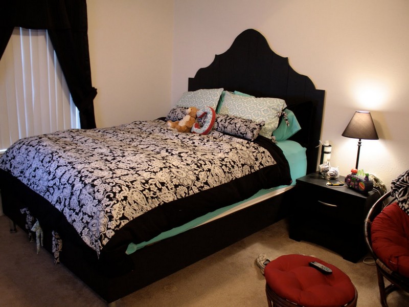 Black Wood Headboard Full