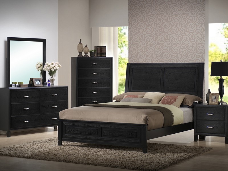 Black Wood Headboard Queen