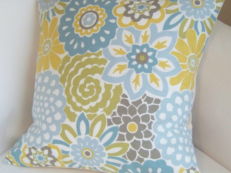 Blue And Yellow Accent Pillows