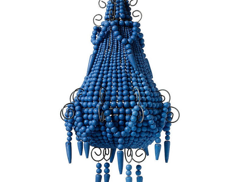 Blue Beaded Chandelier