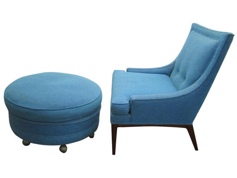 Blue Slipper Chair