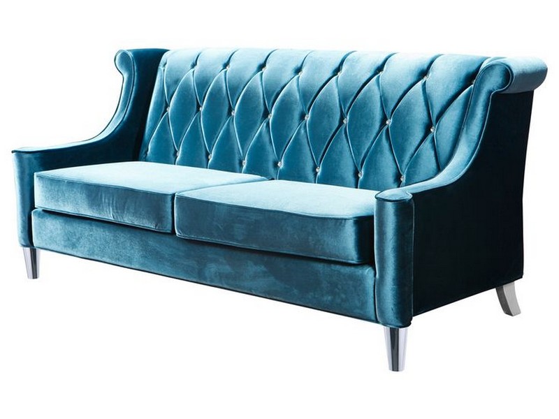 Blue Tufted Sofa