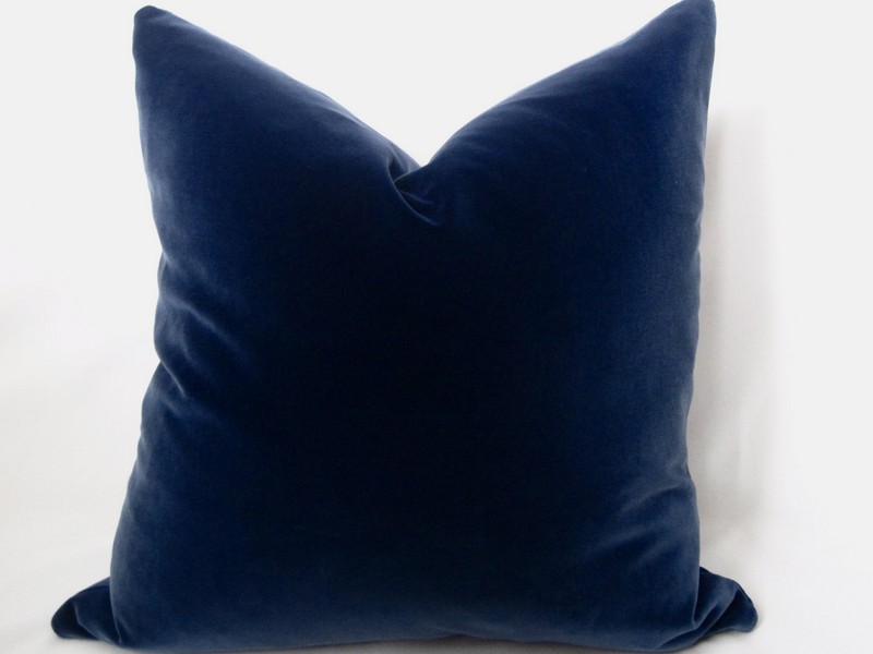 Blue Velvet Throw Pillows