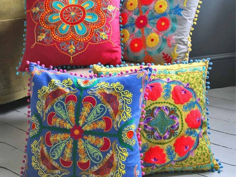 Bohemian Style Throw Pillows