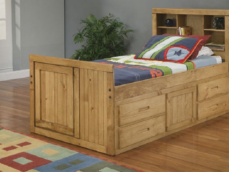 Bookcase Twin Bed With Trundle