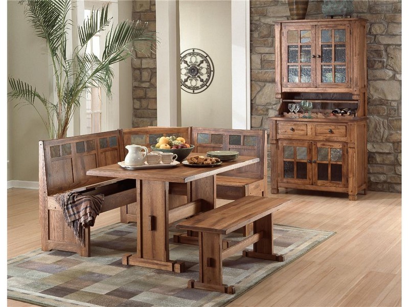 Breakfast Table Set With Bench