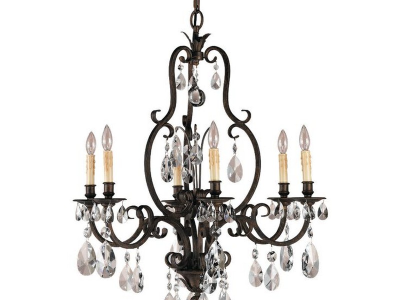 Bronze Crystal Chandelier