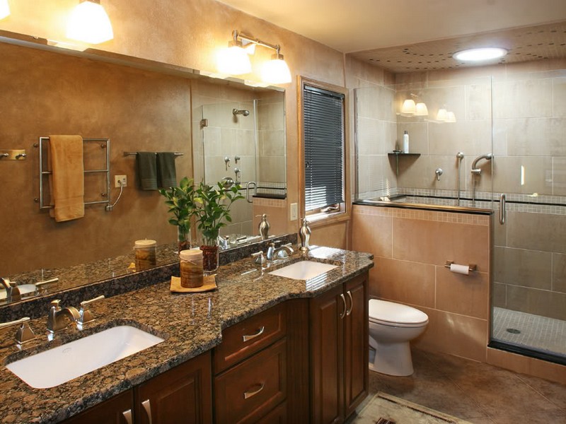 Brown Granite Bathroom Countertops