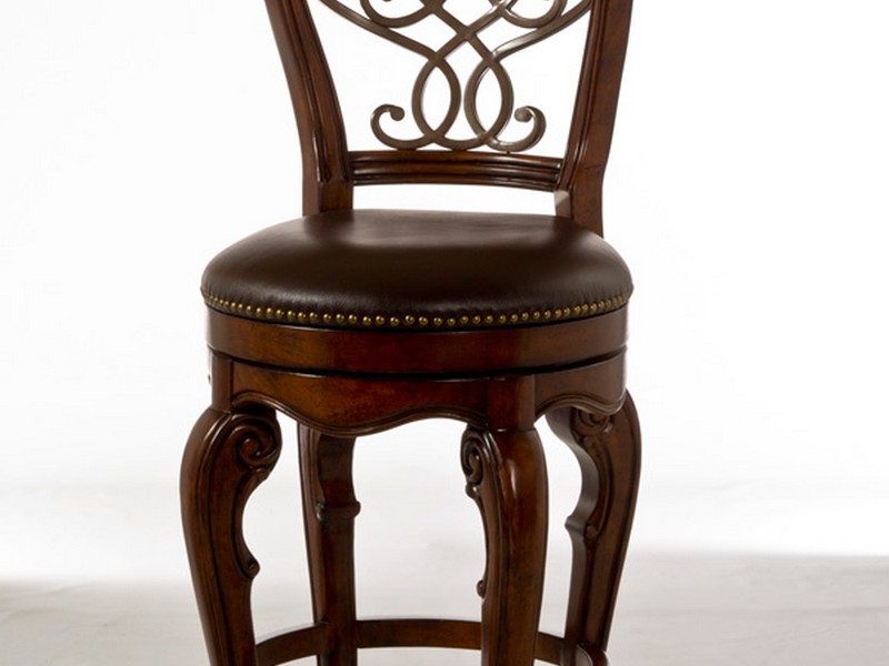 Brown Leather Bar Stools With Back