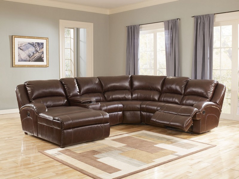 Brown Leather Sectional Couches