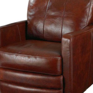 Brown Leather Swivel Club Chair