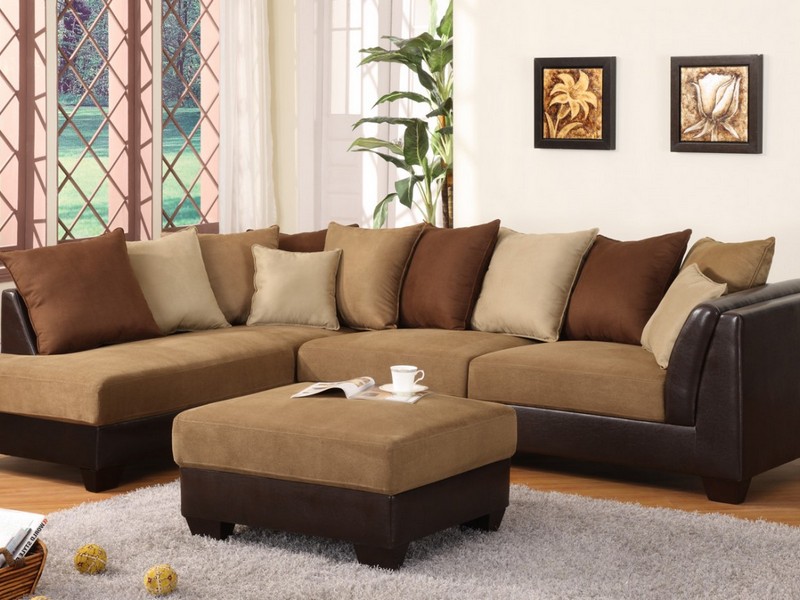 Brown Suede Couch Decorating