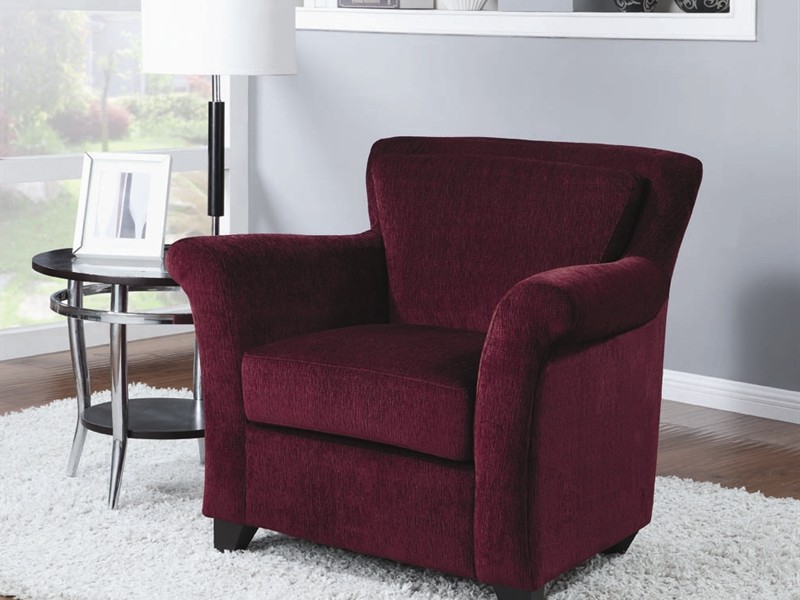 Burgundy Accent Chair