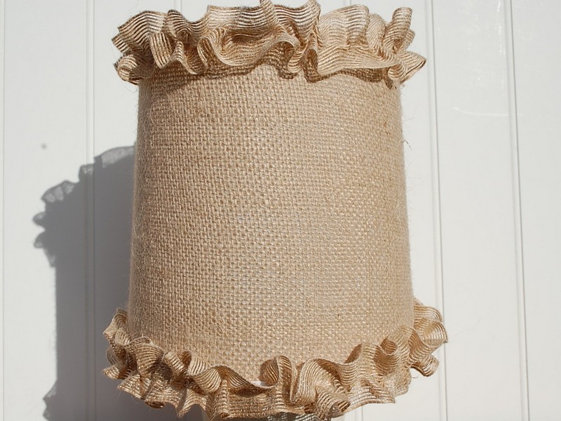 Burlap Chandelier Shades