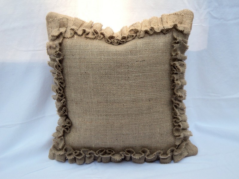 Burlap Euro Shams